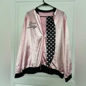 Pink Lady Satin Bomber Jacket - Pink